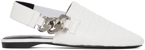 givenchy chain white mule|givenchy slippers sale.